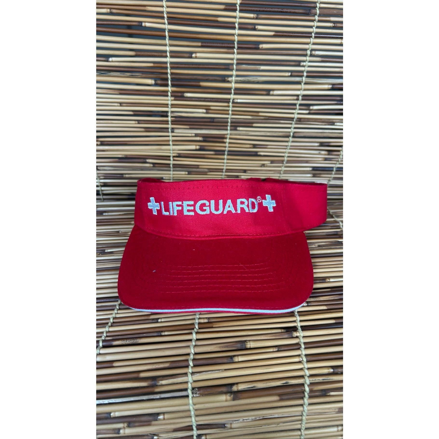 Lifeguard Visor Officially Licensed Red And White
